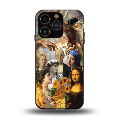 classic icons back phone cover | glass case for iphone 14 pro