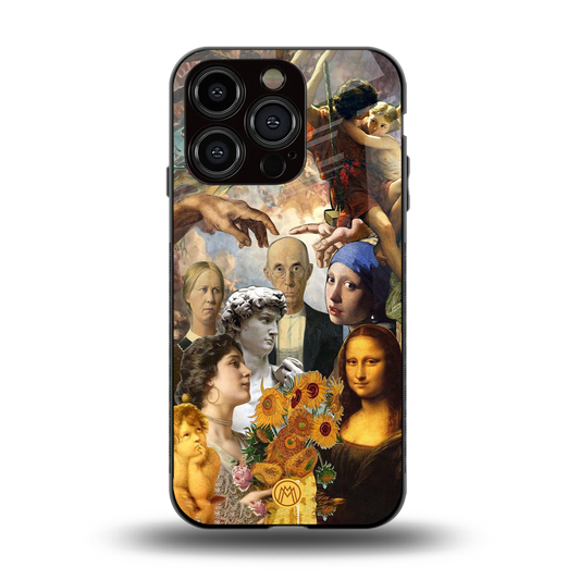 classic icons back phone cover | glass case for iphone 14 pro