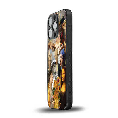 classic icons back phone cover | glass case for iphone 14 pro