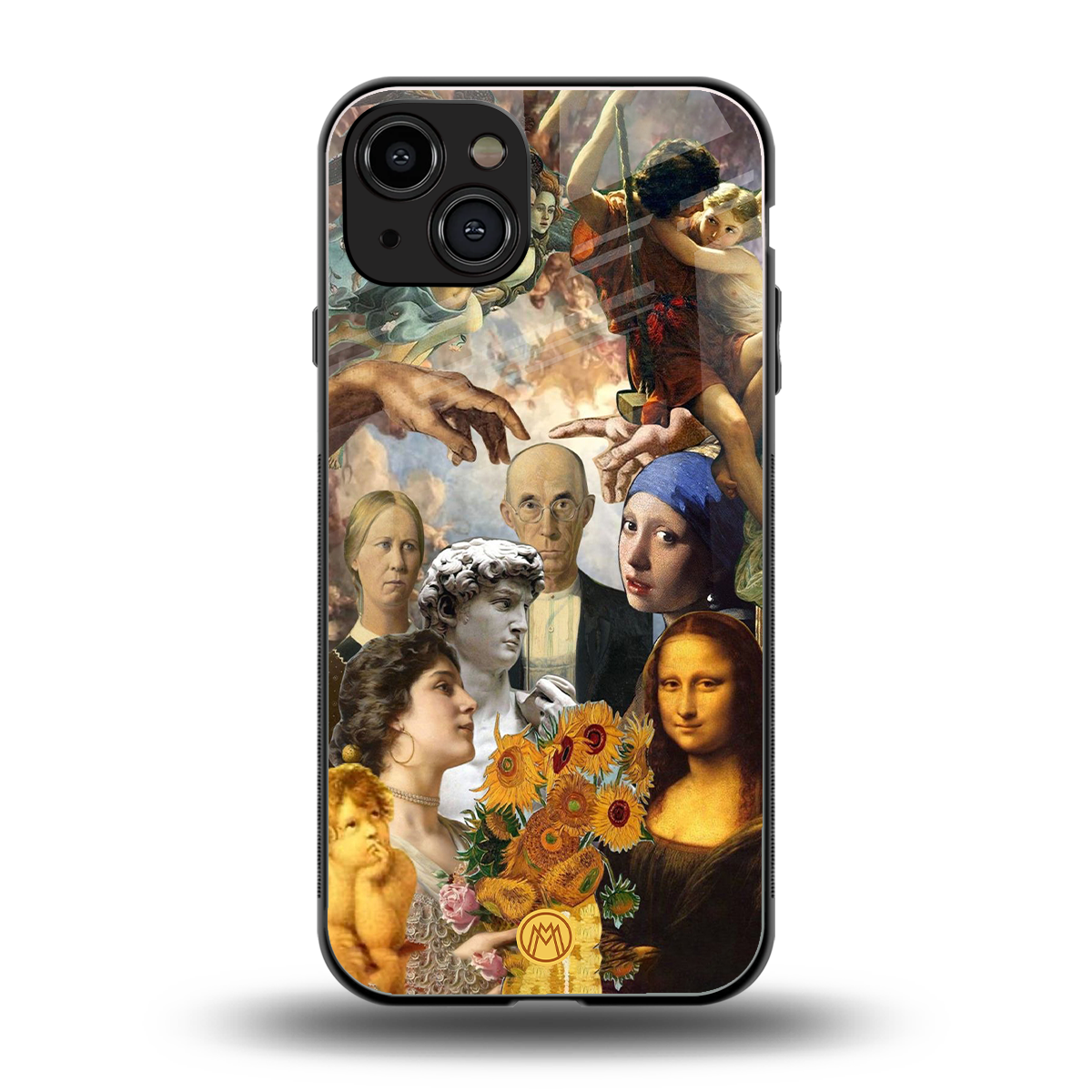 classic icons back phone cover | glass case for iphone 15