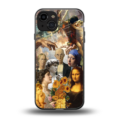 classic icons back phone cover | glass case for iphone 15