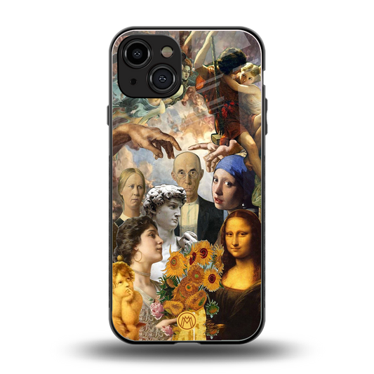 classic icons back phone cover | glass case for iphone 15