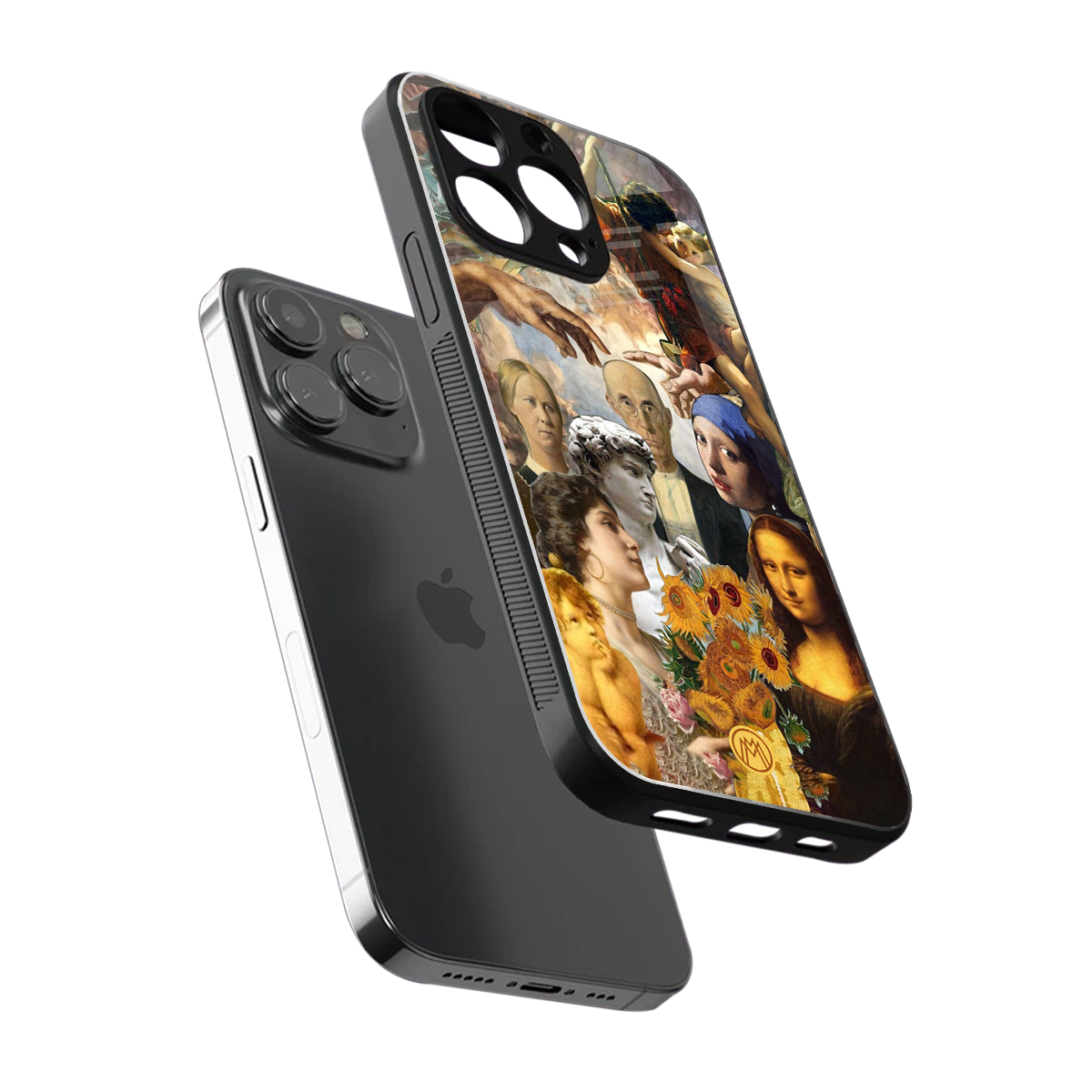 classic icons back phone cover | glass case for iphone 15 pro