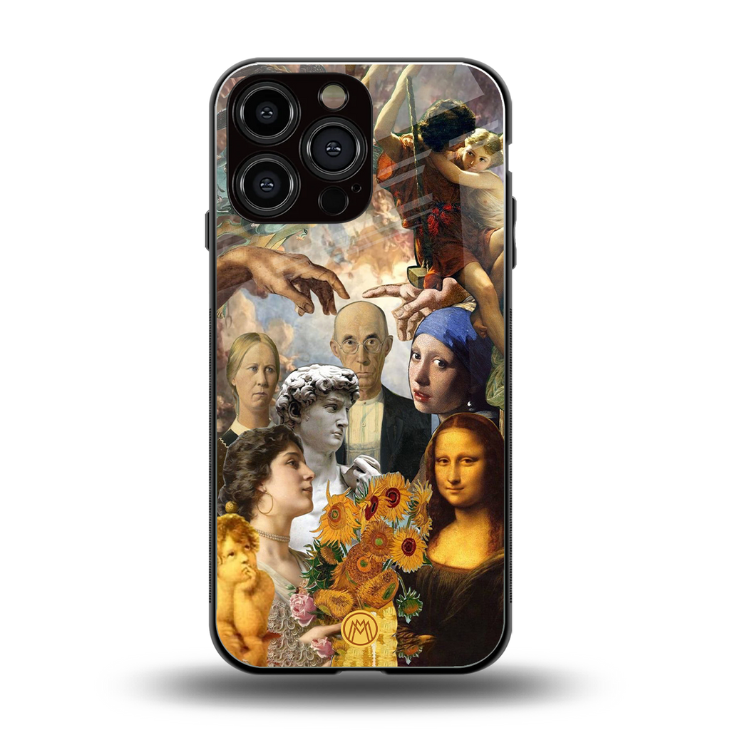 classic icons back phone cover | glass case for iphone 16 pro max
