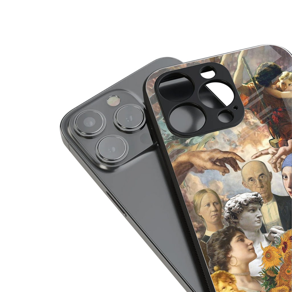 classic icons back phone cover | glass case for iphone 13 pro max