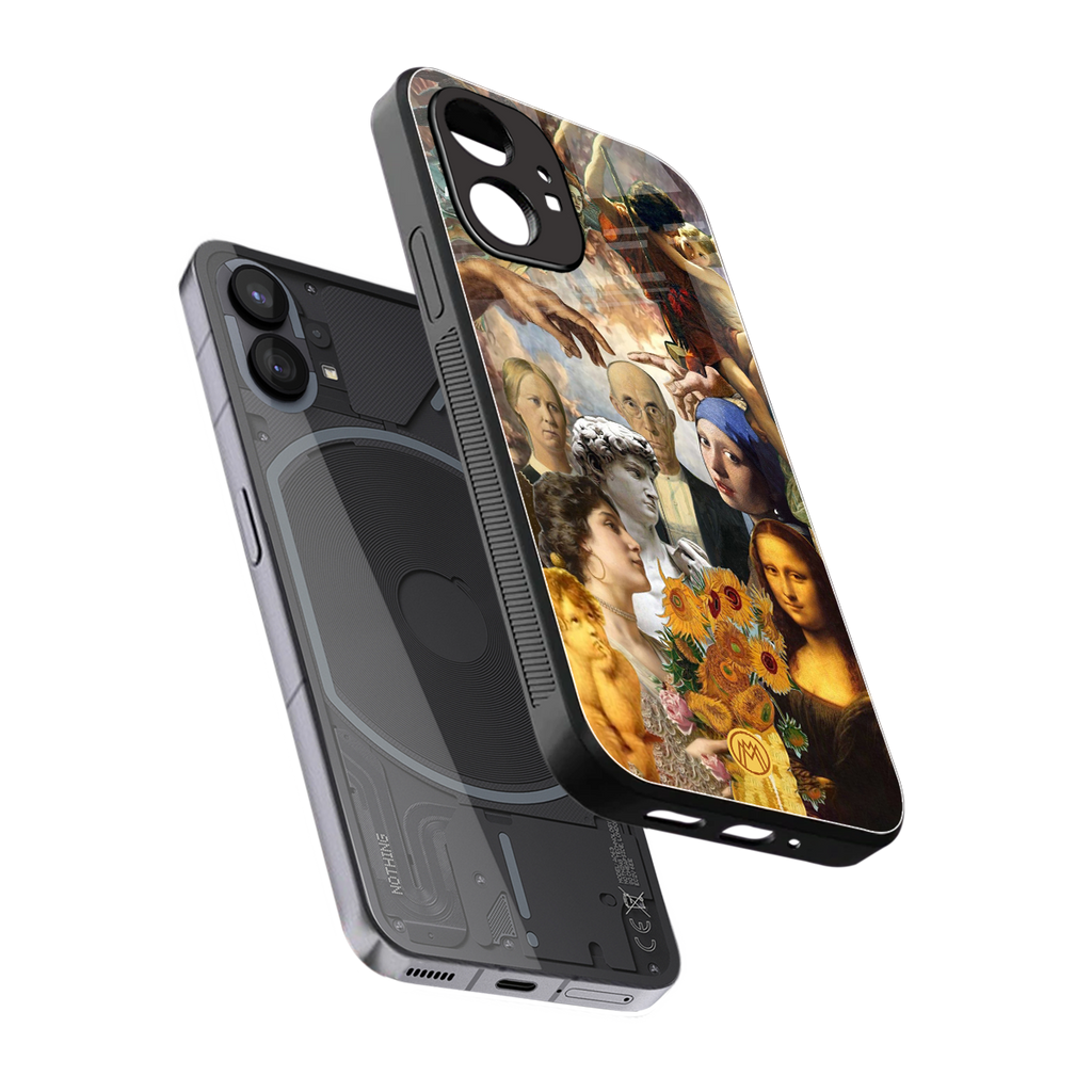 classic icons back phone cover | glass case for nothing phone 1