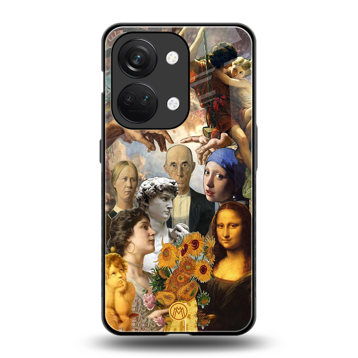 classic icons back phone cover | glass case for oneplus nord 3