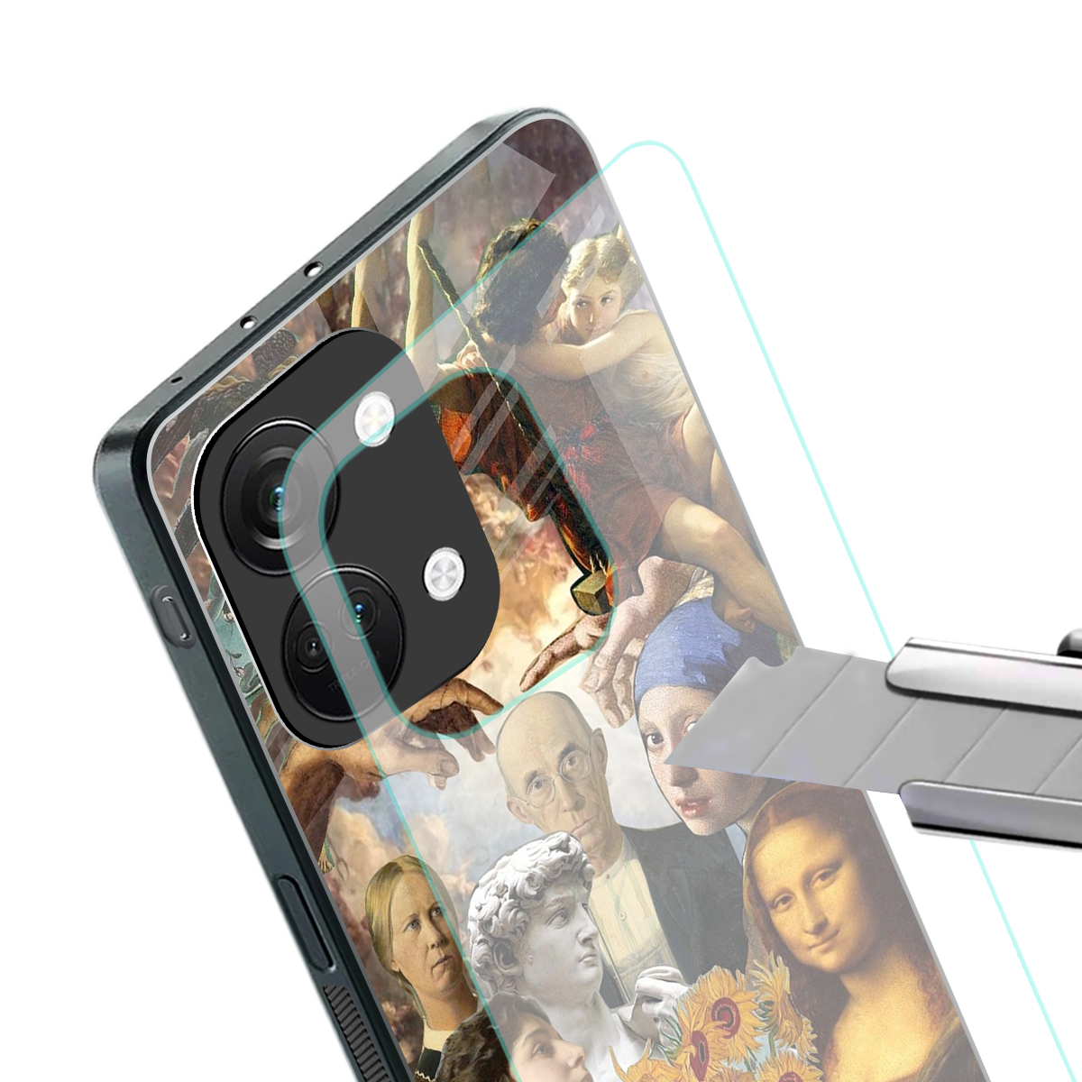 classic icons back phone cover | glass case for oneplus nord 3