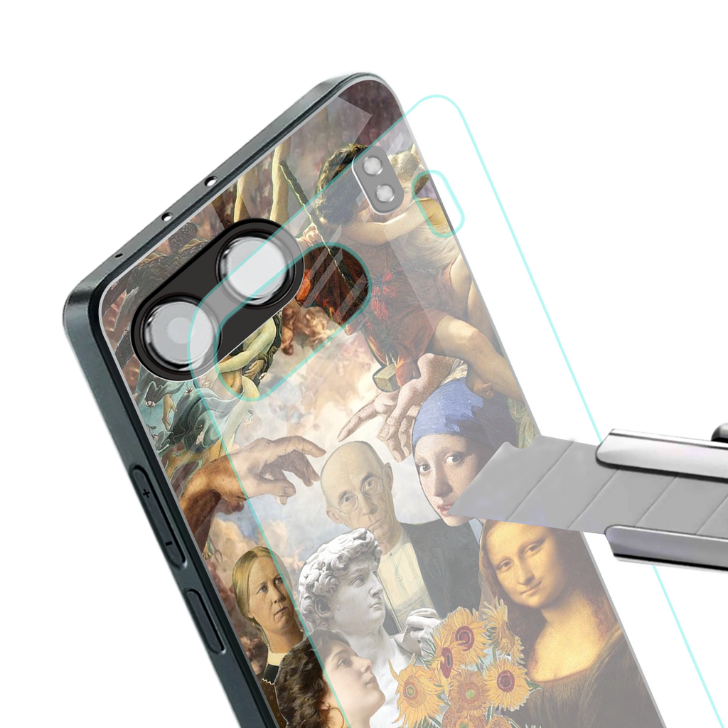 classic icons back phone cover | glass case for oneplus nord 4