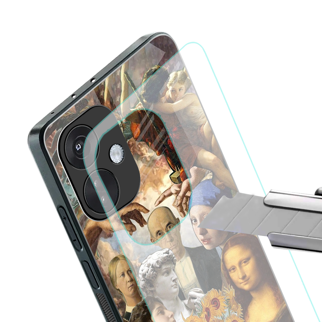 classic icons back phone cover | glass case for oneplus nord ce 3