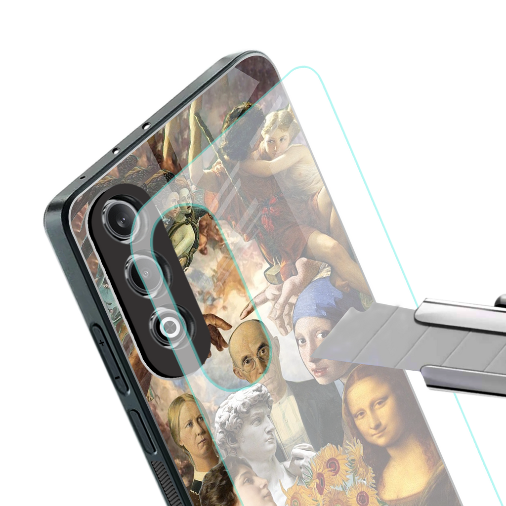 classic icons back phone cover | glass case for oneplus nord ce 4