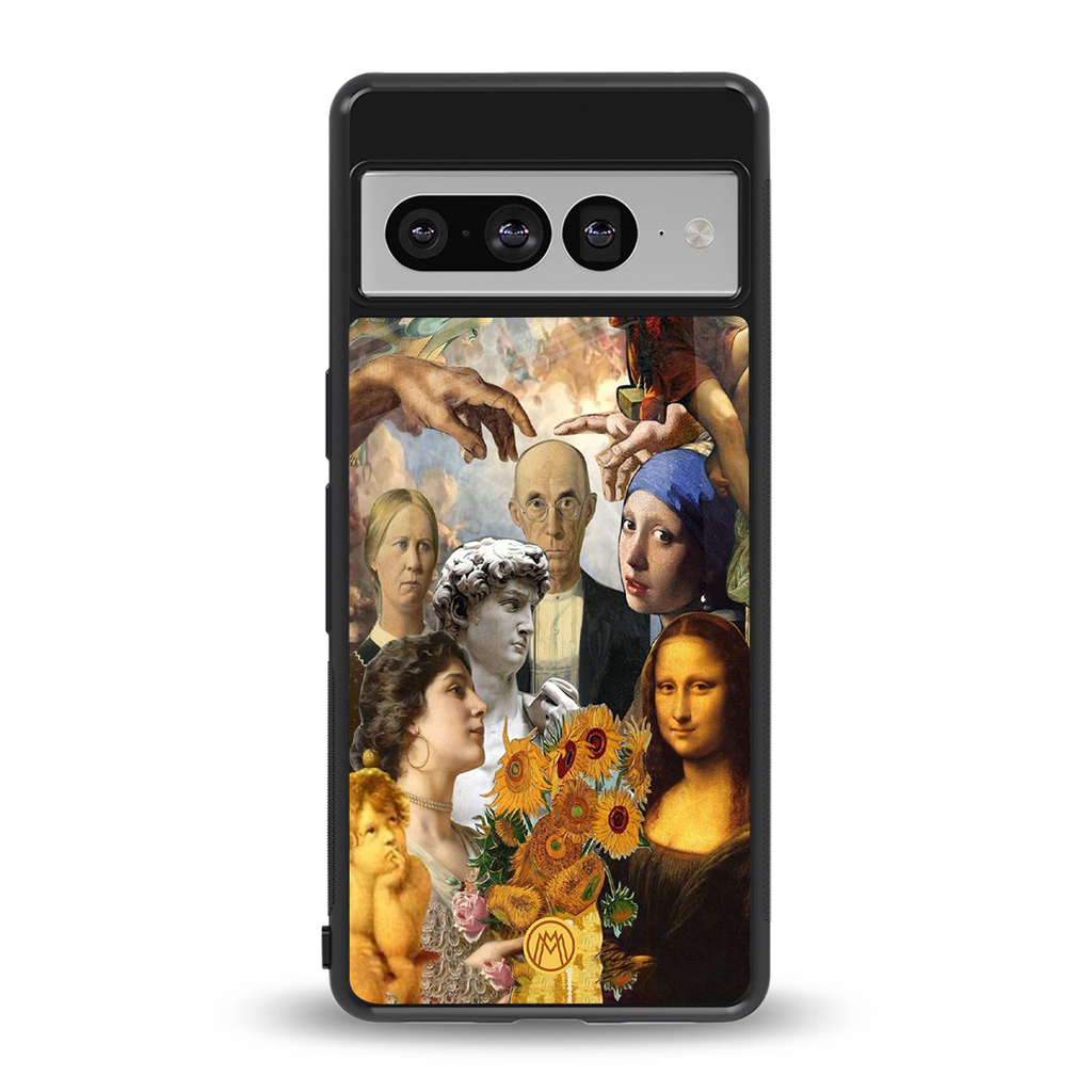 classic icons back phone cover | glass case for google pixel 7 pro