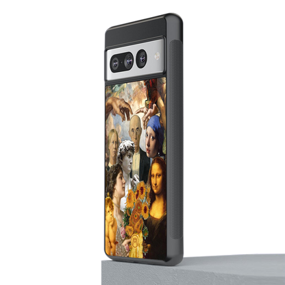 classic icons back phone cover | glass case for google pixel 7 pro