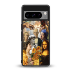 classic icons back phone cover | glass case for google pixel 8 pro