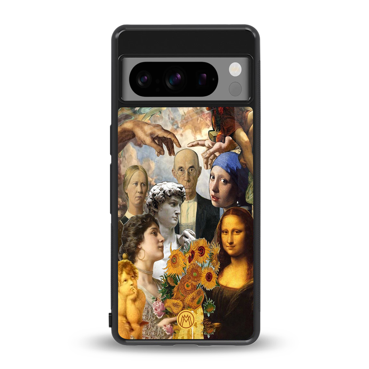 classic icons back phone cover | glass case for google pixel 8 pro