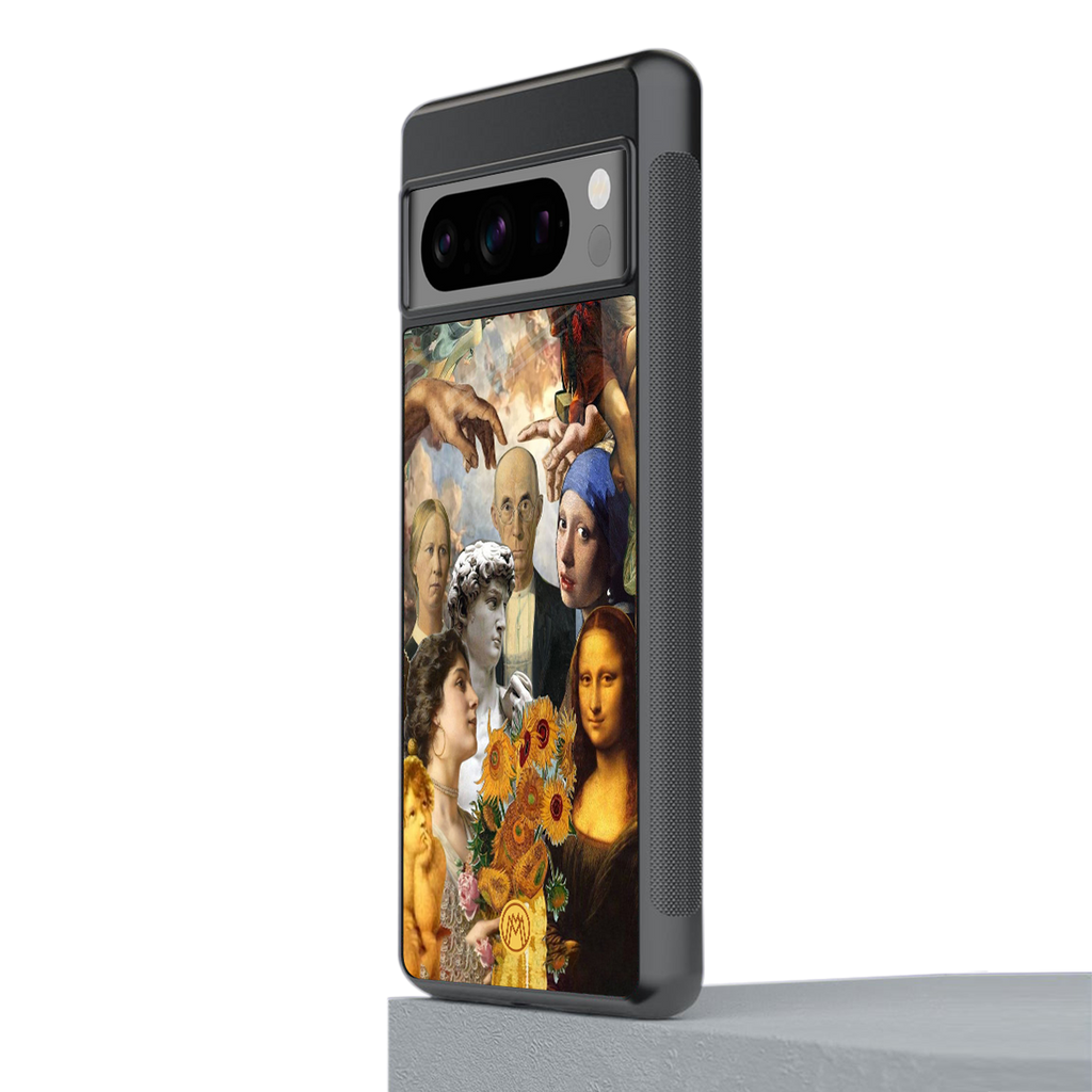 classic icons back phone cover | glass case for google pixel 8 pro