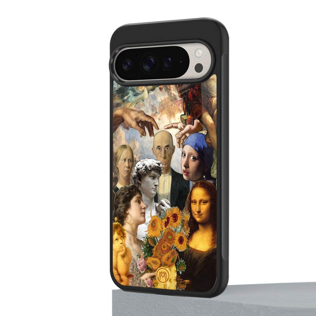 classic icons back phone cover | glass case for google pixel 9 pro xl