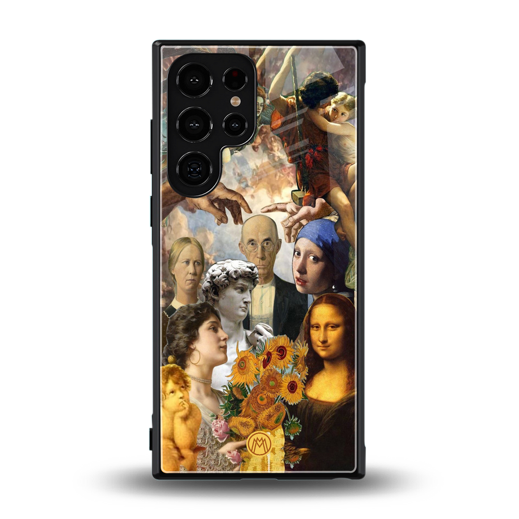 classic icons back phone cover | glass case for samsung galaxy s23 ultra
