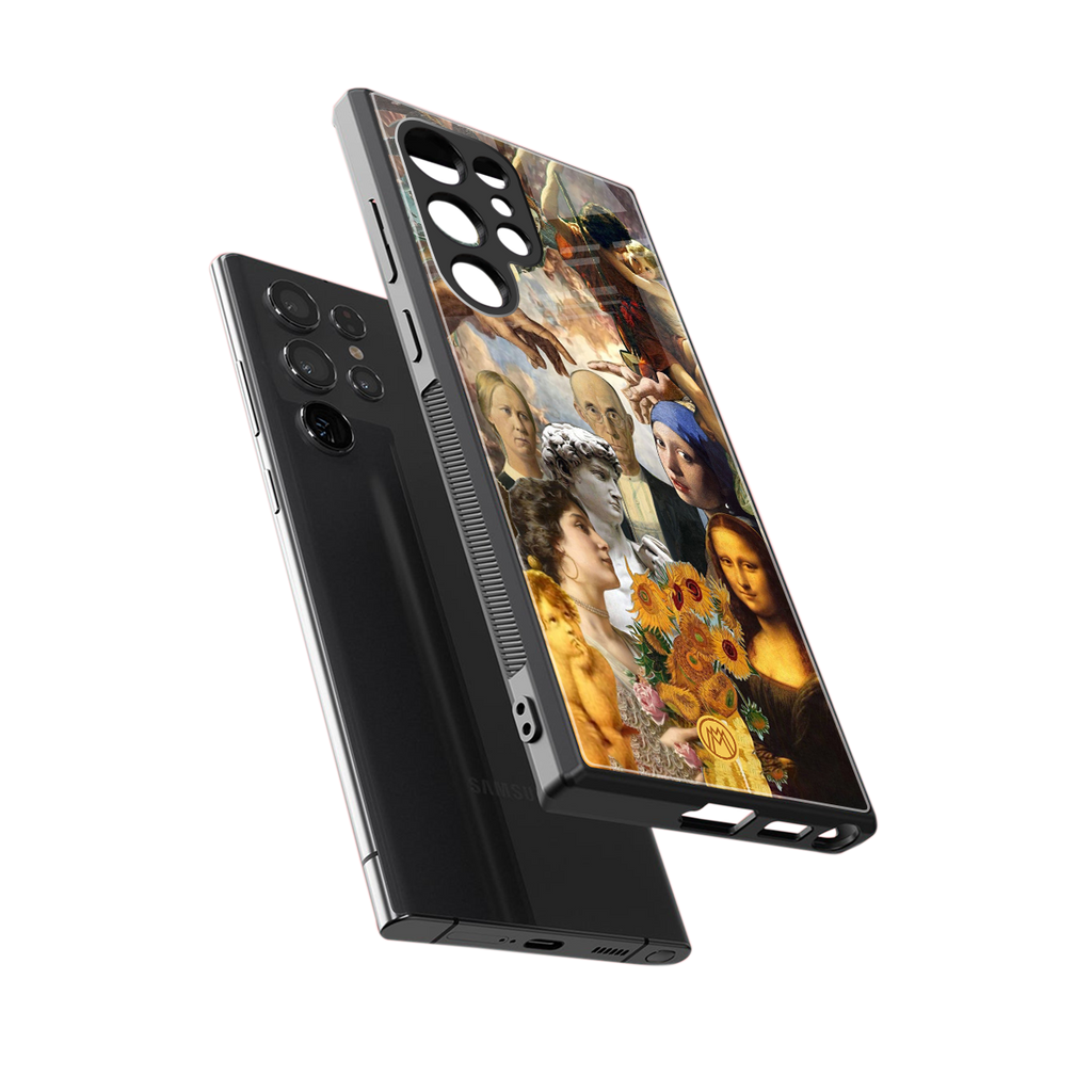 classic icons back phone cover | glass case for samsung galaxy s23 ultra