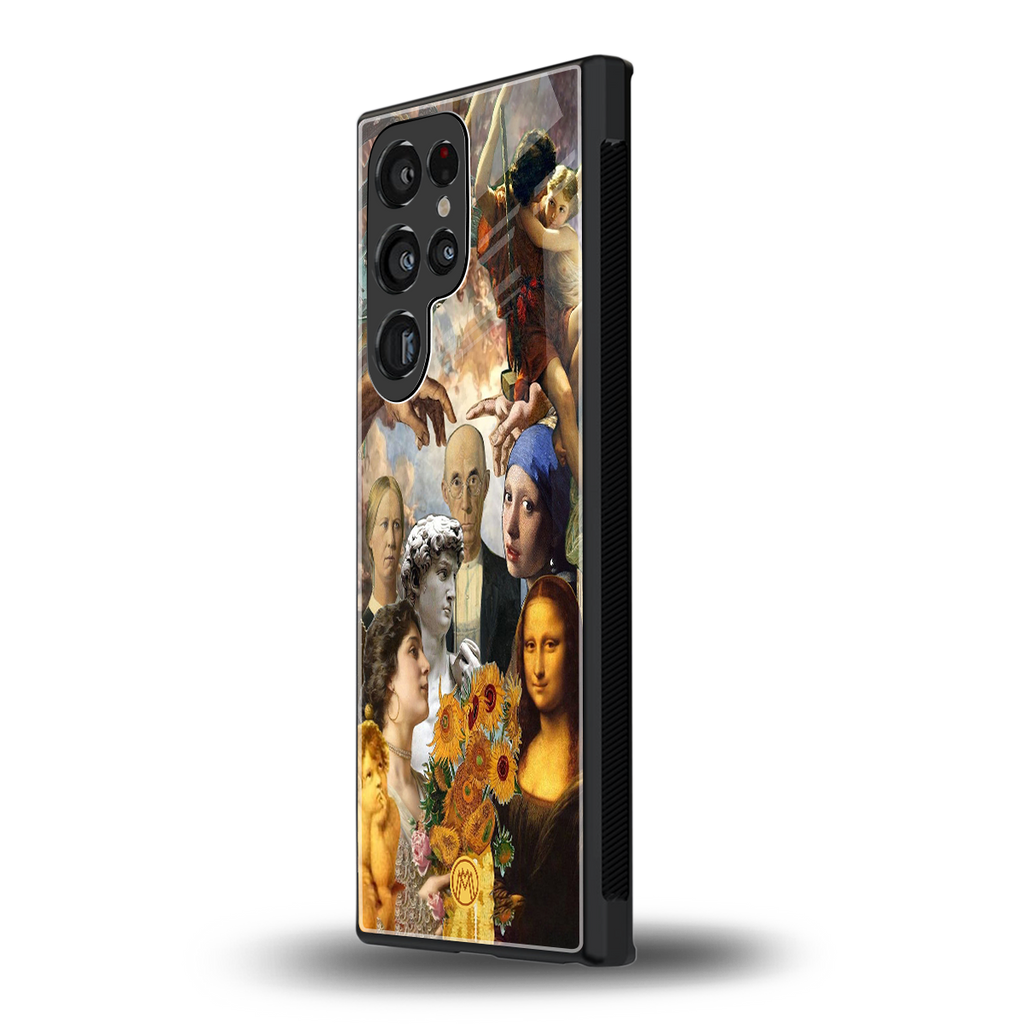 classic icons back phone cover | glass case for samsung galaxy s23 ultra