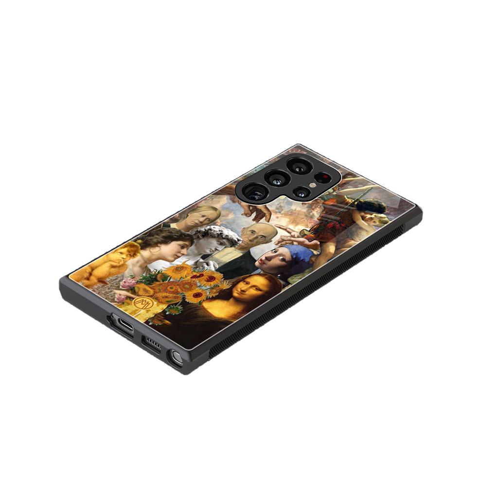 classic icons back phone cover | glass case for samsung galaxy s23 ultra