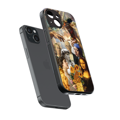 classic icons back phone cover | glass case for iphone 15