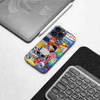 classic collage aesthetic back phone cover | glass case for iphone 14
