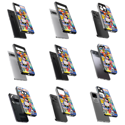 Durable Glass Back Mobile Case for iPhone, Samsung, OnePlus, Google Pixel, Redmi, Vivo, Oppo