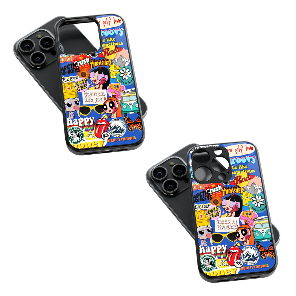 Trendy Glass Back Mobile Case for iPhone, Samsung, Redmi, OnePlus, Google Pixel, Motorola