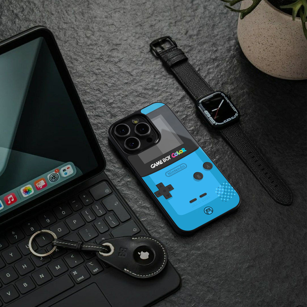 classic color gameboy back phone cover | glass case for iphone 16 plus