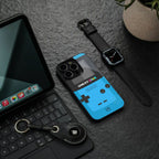 classic color gameboy back phone cover | glass case for iphone 15 plus