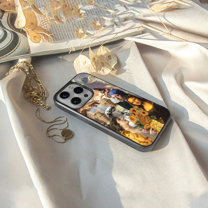 classic icons back phone cover | glass case for iphone 16 pro max