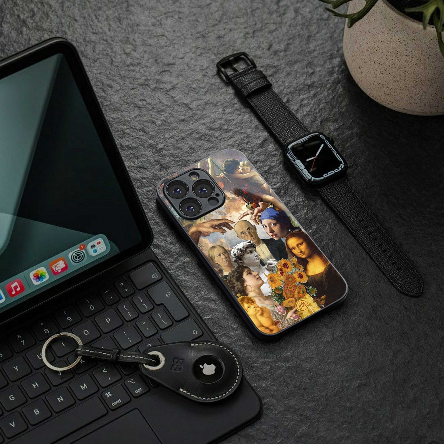 classic icons back phone cover | glass case for iphone 14 pro max