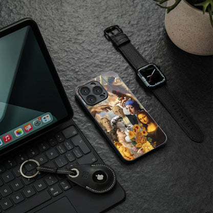 classic icons back phone cover | glass case for iphone 15 pro