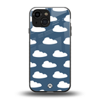 clouds back phone cover | glass case for iphone 13 mini