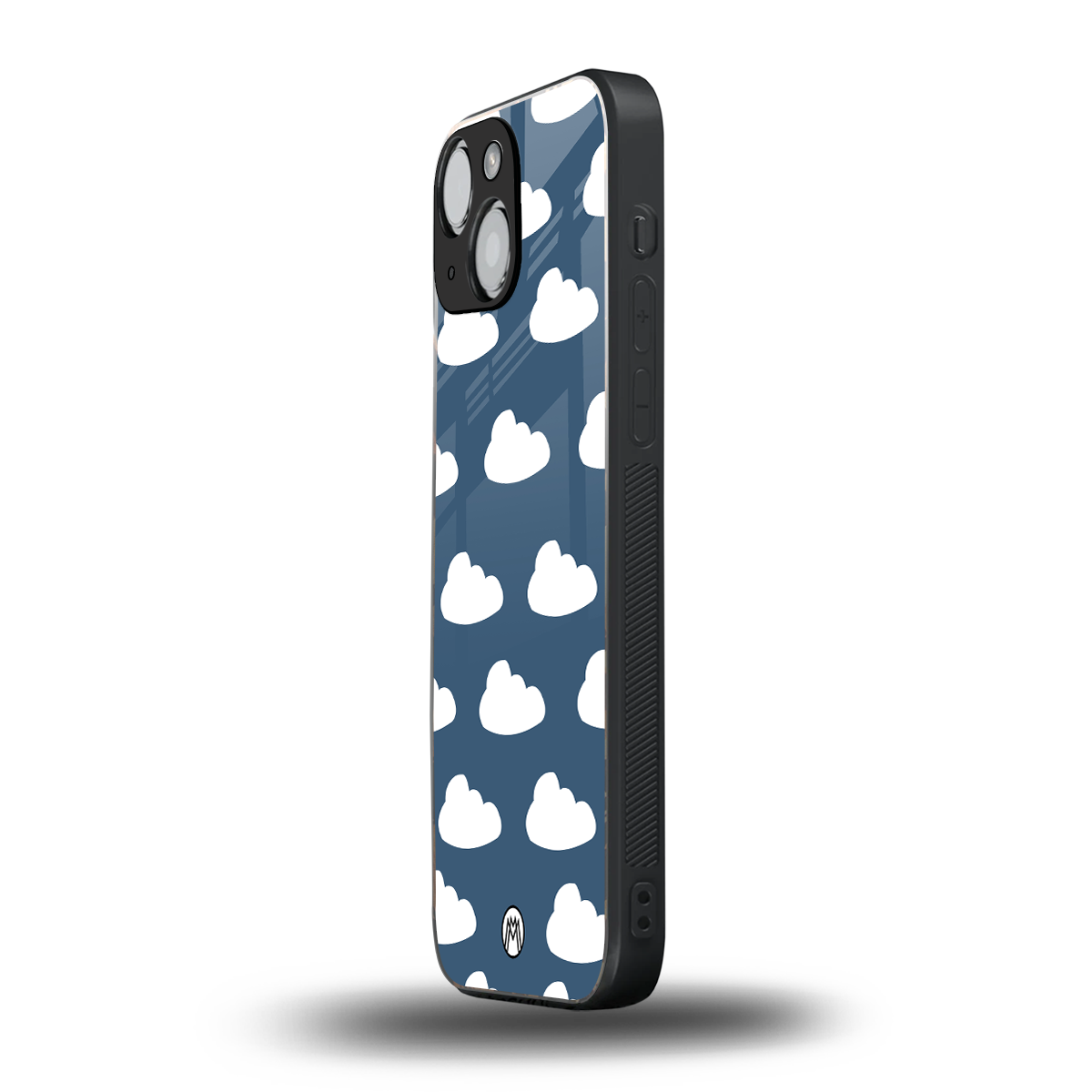 clouds back phone cover | glass case for iphone 13 mini