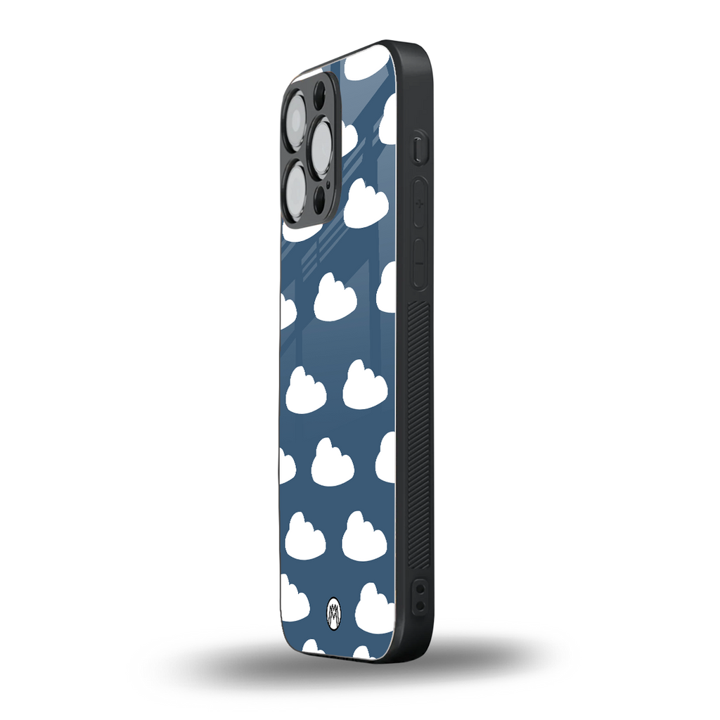 clouds back phone cover | glass case for iphone 13 pro max
