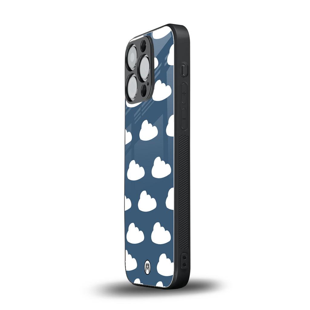 clouds back phone cover | glass case for iphone 13 pro