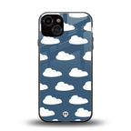 clouds back phone cover | glass case for iphone 13