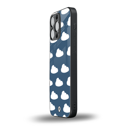clouds back phone cover | glass case for iphone 14 pro max