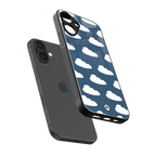 clouds back phone cover | glass case for iphone 16 plus