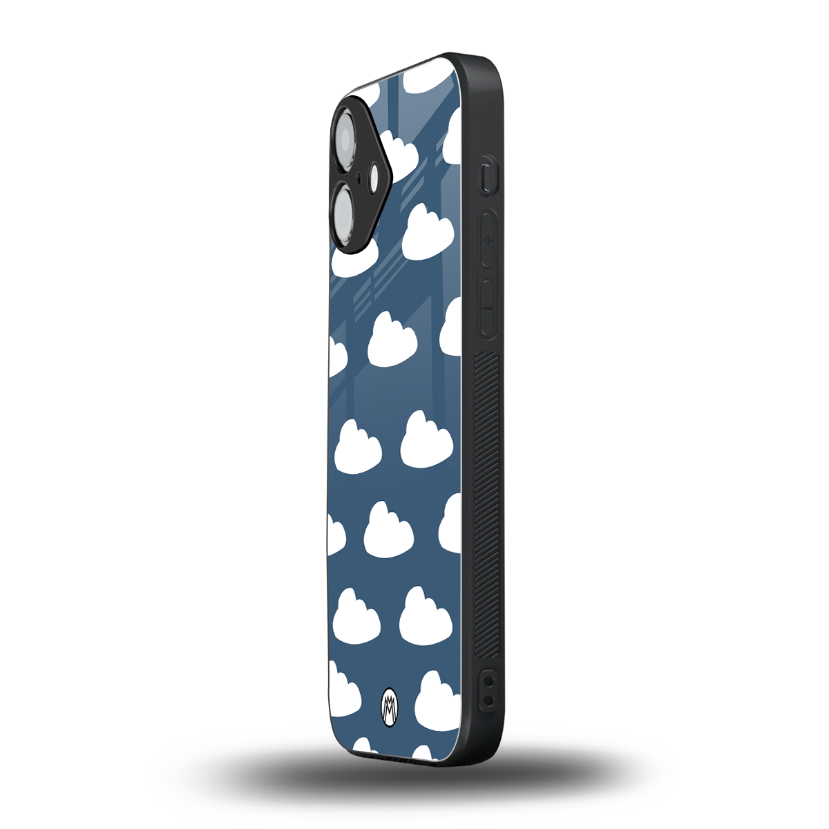 clouds back phone cover | glass case for iphone 16 plus