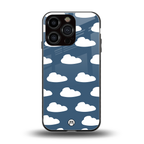 clouds back phone cover | glass case for iphone 16 pro