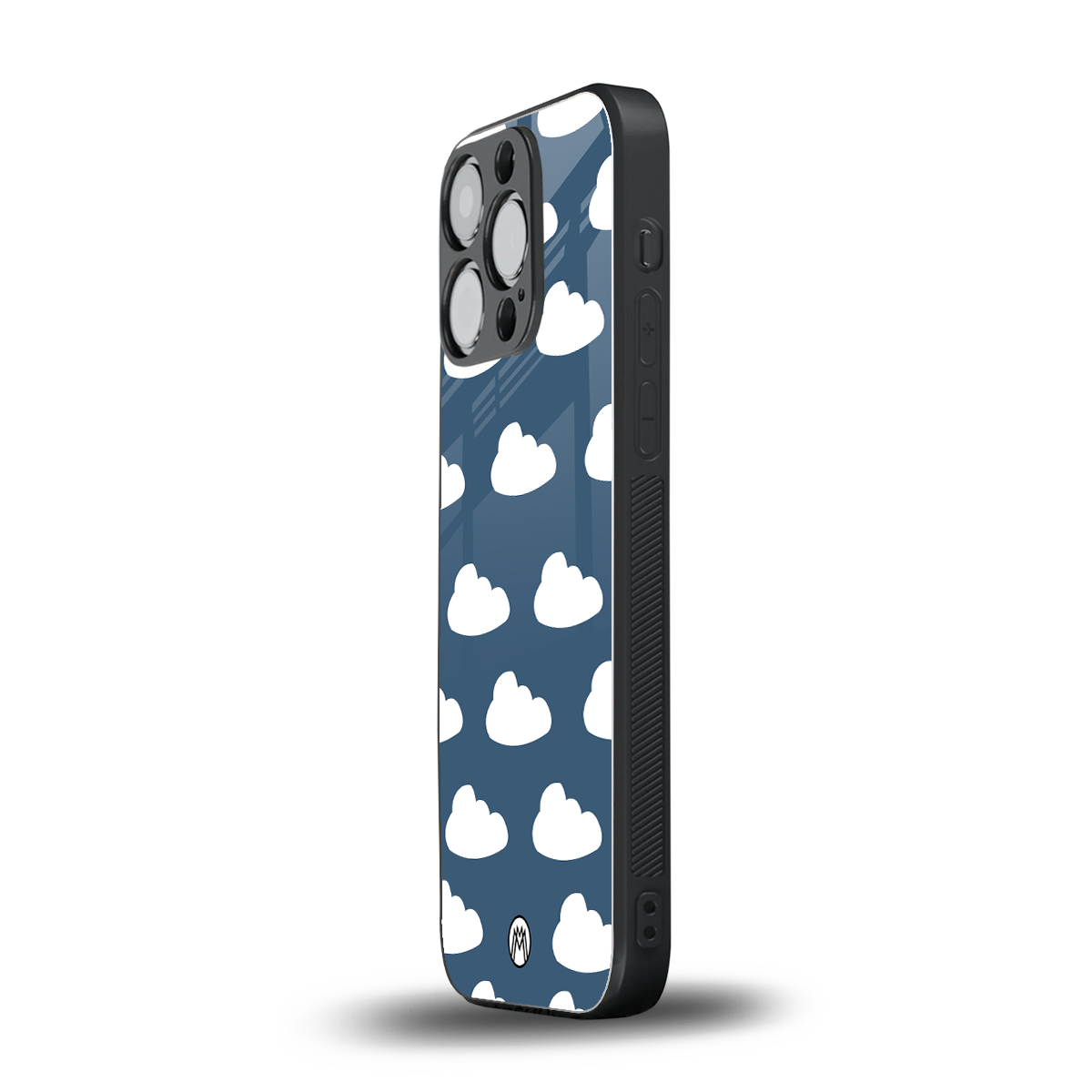 clouds back phone cover | glass case for iphone 16 pro