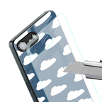 clouds back phone cover | glass case for iphone 16e