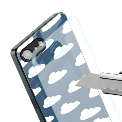 clouds back phone cover | glass case for iphone 16e