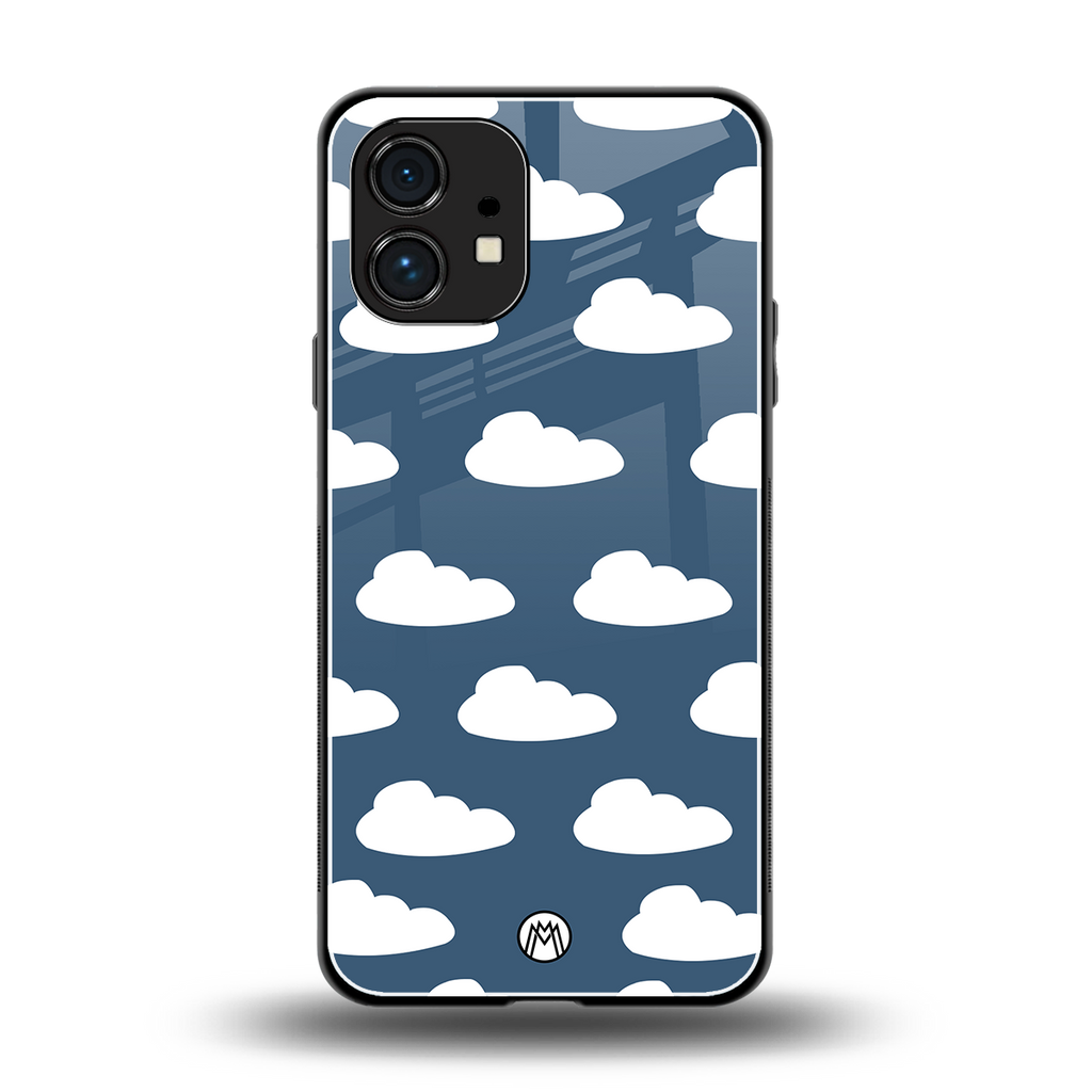 clouds back phone cover | glass case for nothing phone 1