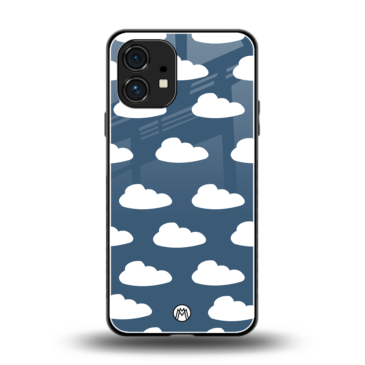 clouds back phone cover | glass case for nothing phone 1