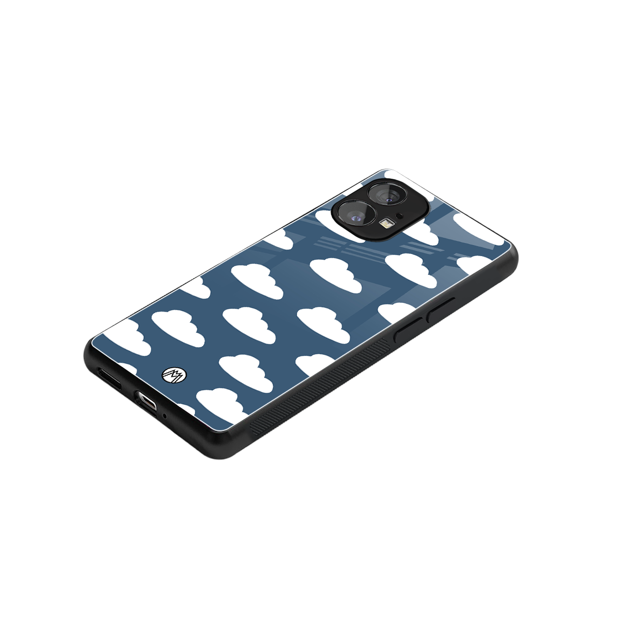 clouds back phone cover | glass case for nothing phone 1