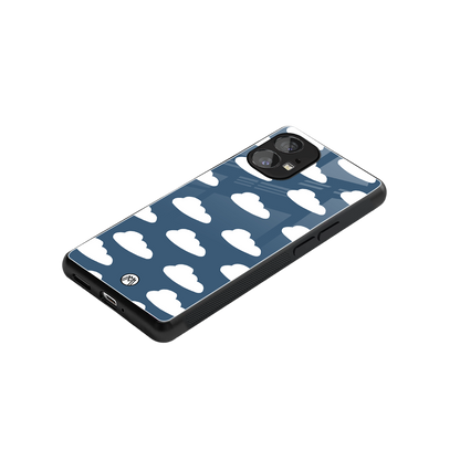 clouds back phone cover | glass case for nothing phone 1